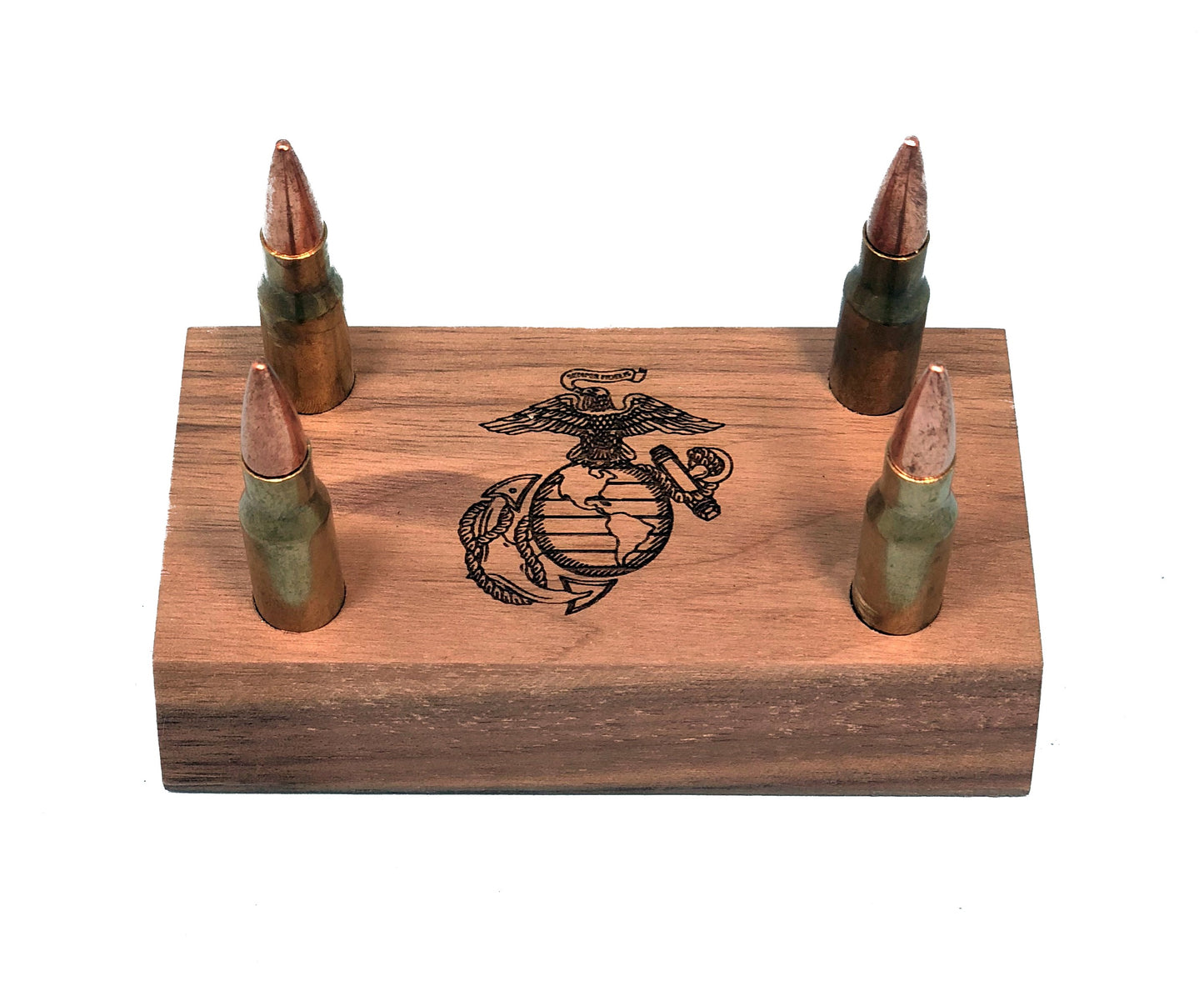 United States Marines Laser Engraved Winchester .308 Bullet Business Card Holder w/Optional FREE Engraved Plaque (Marines Hobbyist #18447)