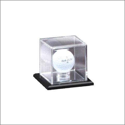 High Quality Custom Engraved Golf Ball Display Case with Beveled and Polished Edges