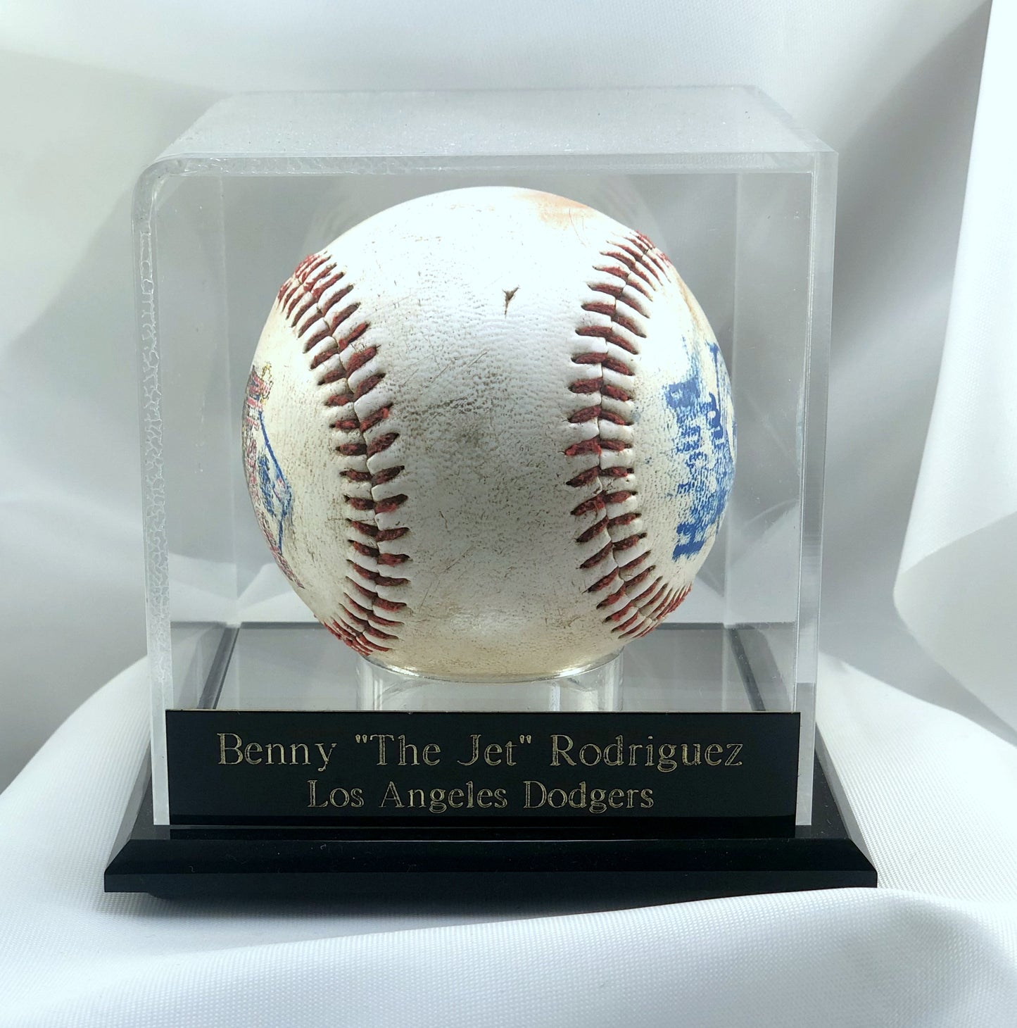 High Quality Custom Engraved Baseball Display Case with Beveled and Polished Edges