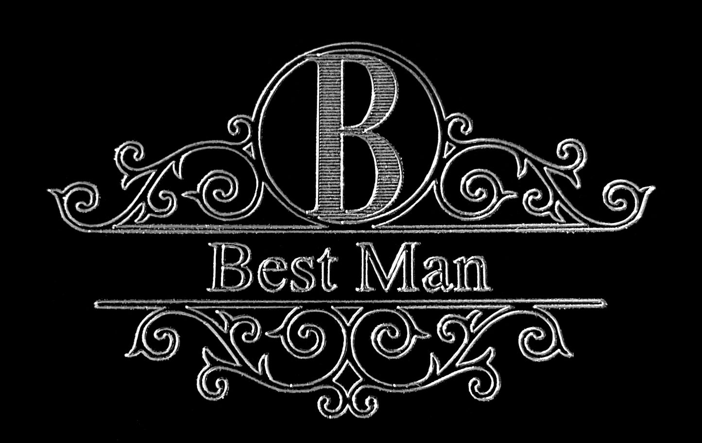 Custom Engraved Best Man Flask on Matte Black 8oz Premium Stainless Steel Flask