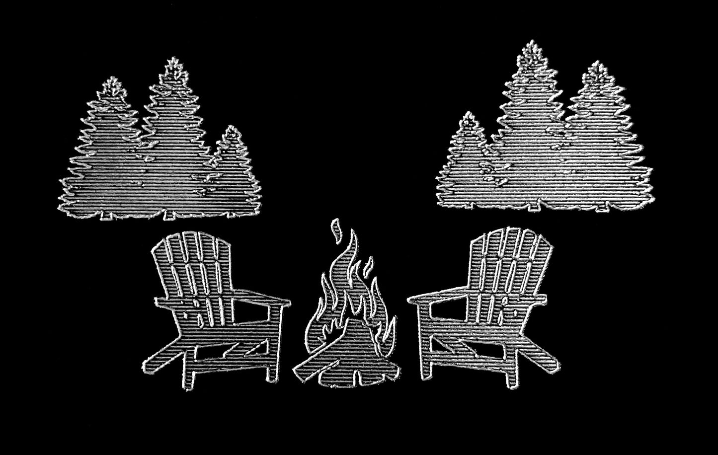 Custom Engraved Camping Chairs on Matte Black 8oz Premium Stainless Steel Flask