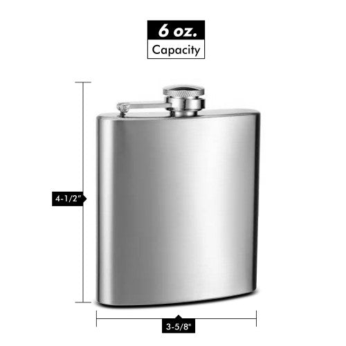 Custom Engraved Stainless Steel 6oz Premium Stainless Steel Flask