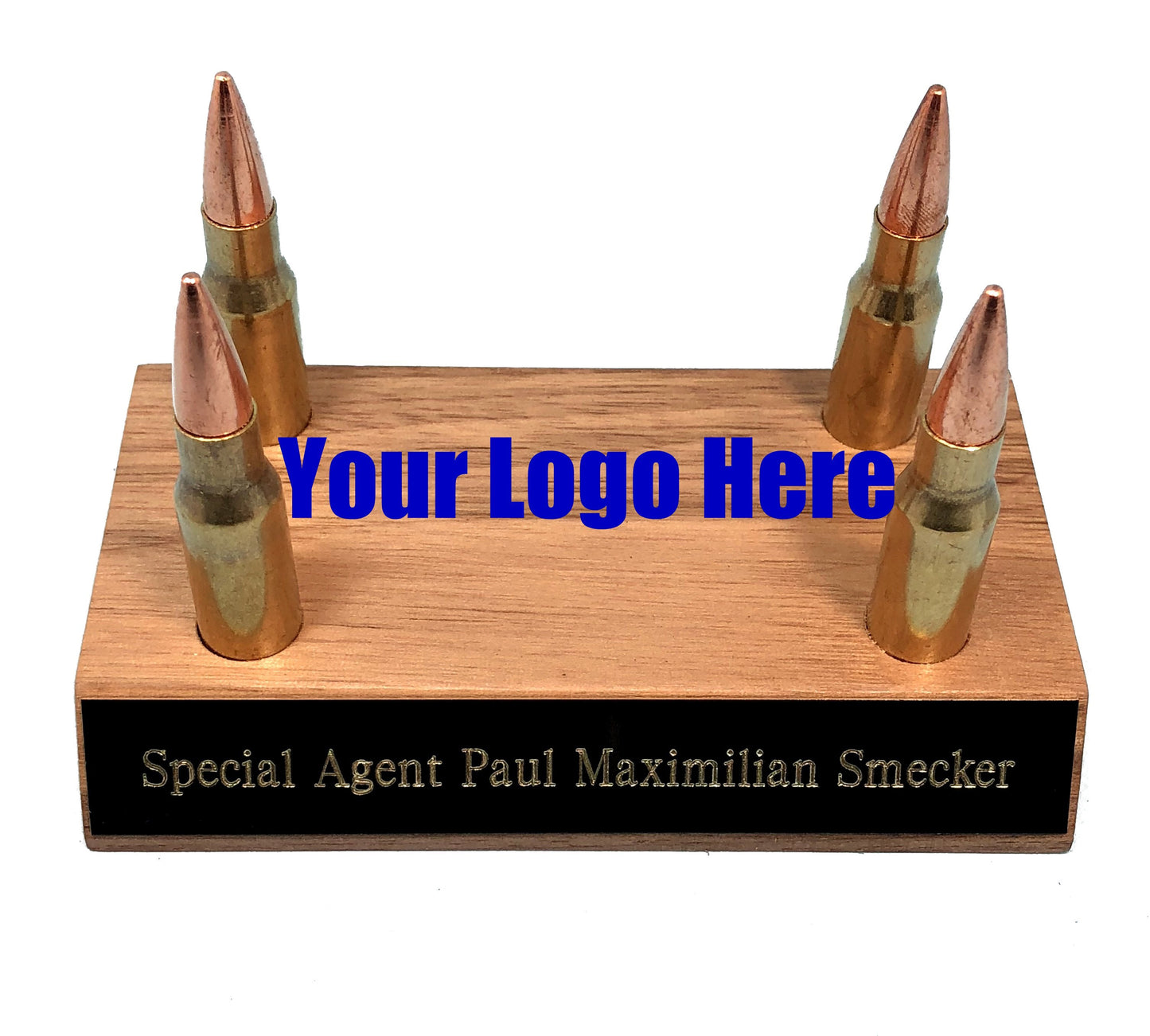 Winchester .308 Bullet Business Card Holder with Optional Custom Engraved Plaque