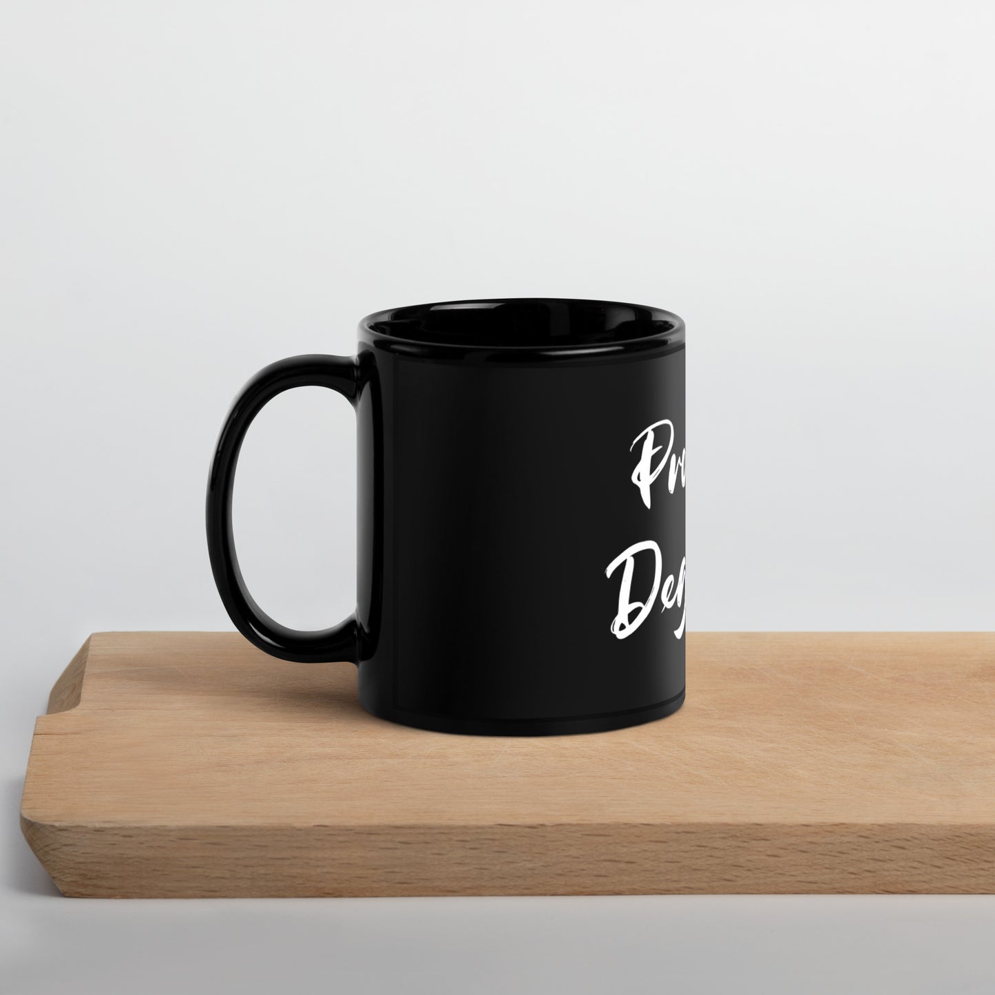 Productive Degenerate Black Glossy Mug