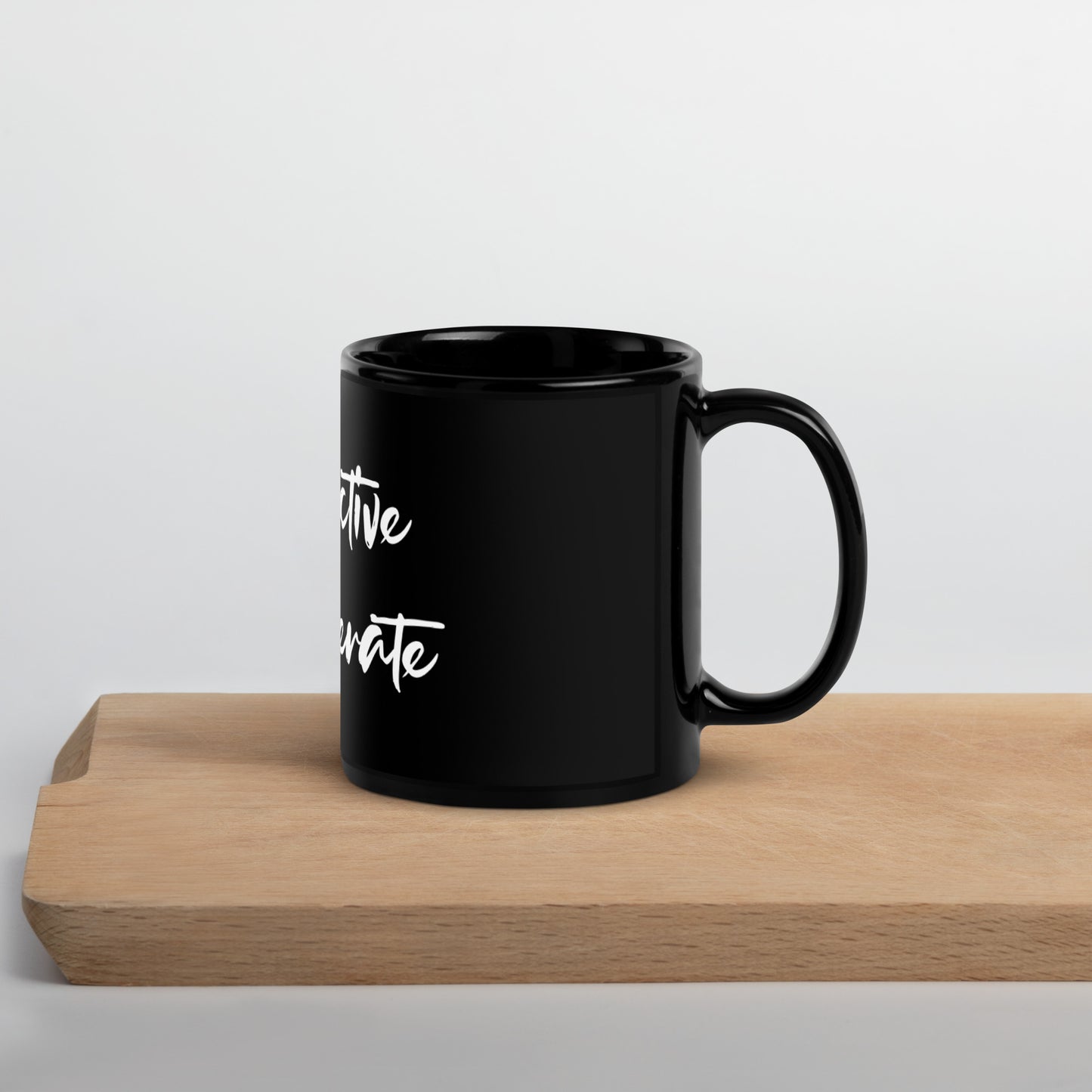 Productive Degenerate Black Glossy Mug