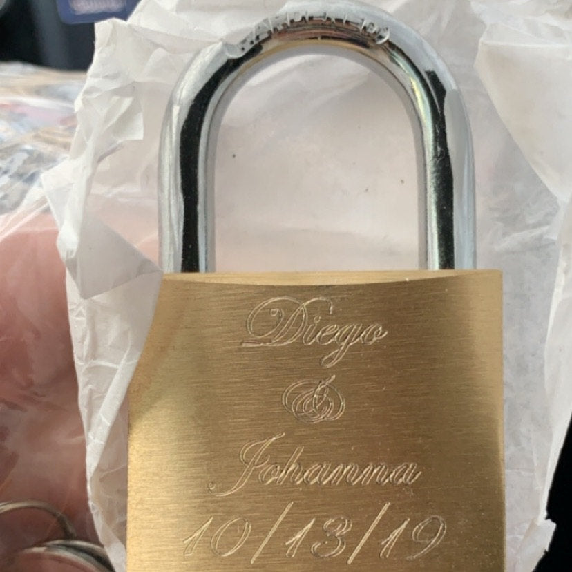 Custom Engraved Love Locks